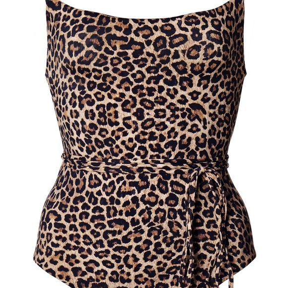 THE K.M. TIE ONE PIECE IN LEOPARD PRINT - Picture 2 of 5